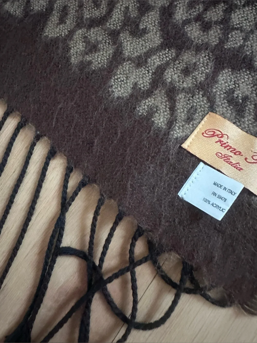 Primo Filo Italia Leopard Print Scarf